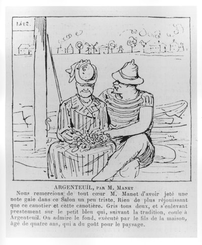 Argenteuil by Monsieur Manet, caricature from 